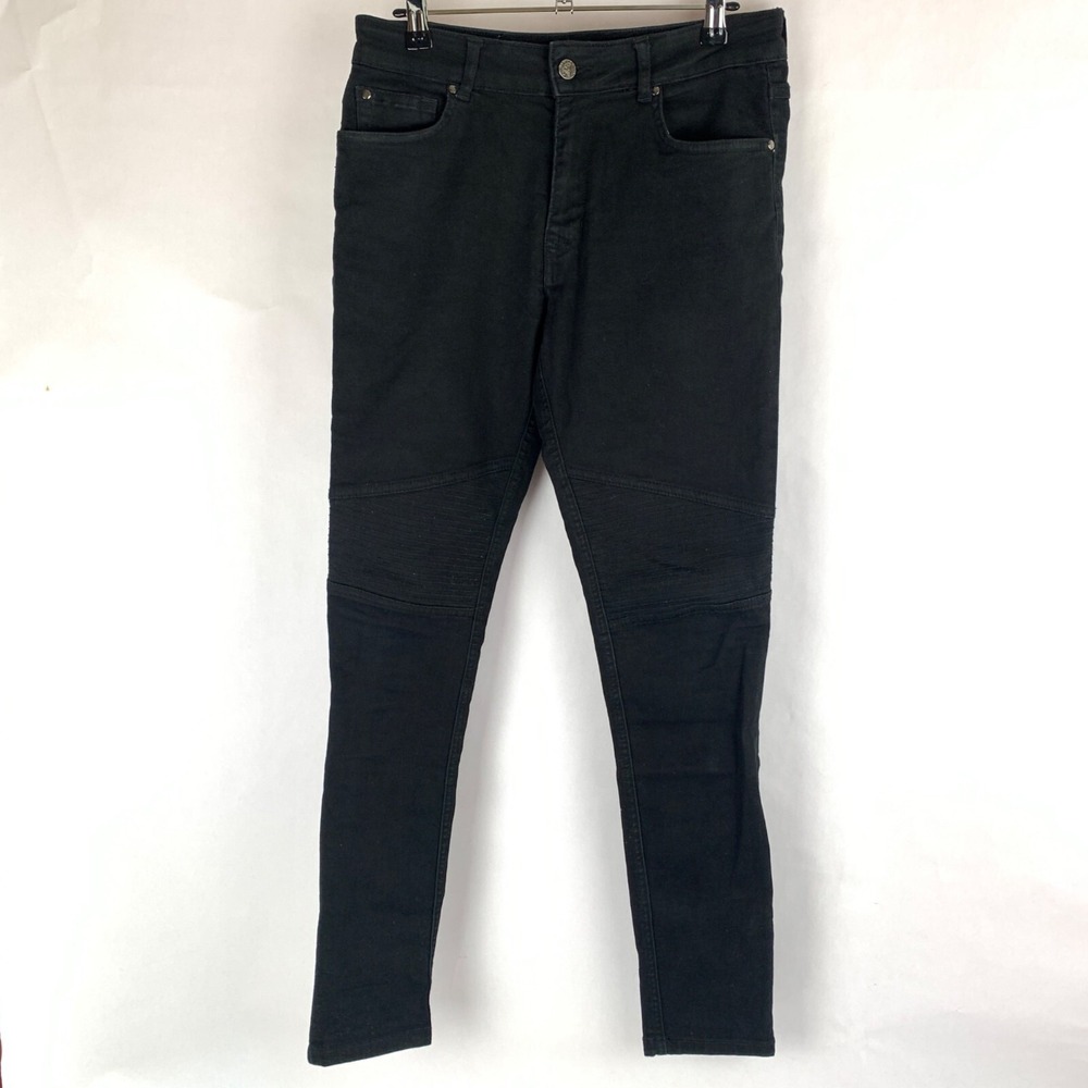 Emo Black Skinny Jeans Womens Size 31 Myspace Scene Queen Stretch Denim Indie